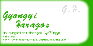 gyongyi haragos business card